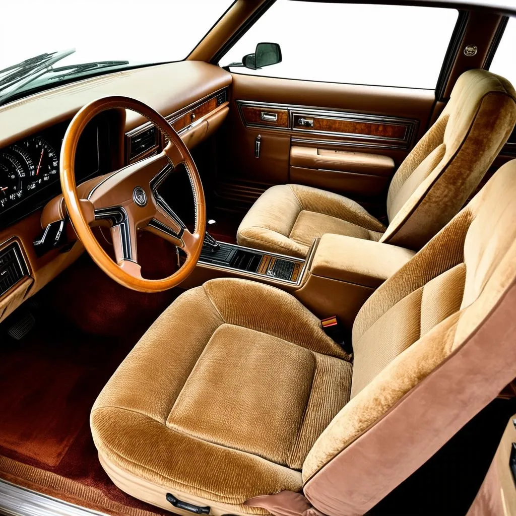 Luxurious Interior of a Classic Car